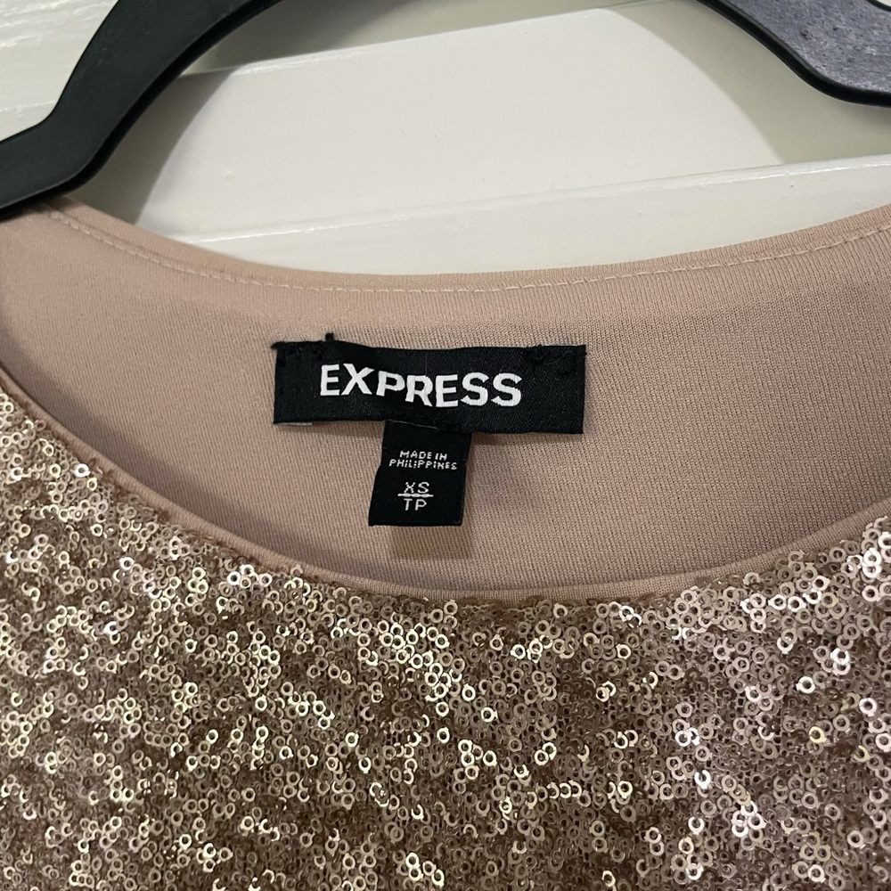 Nwot Express Sequin Cinched Front Top - image 6